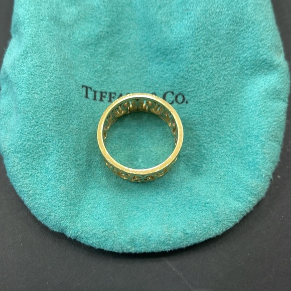 Tiffany 18k gold Enchant Scroll Ring Size 8 - Picture 5 of 8